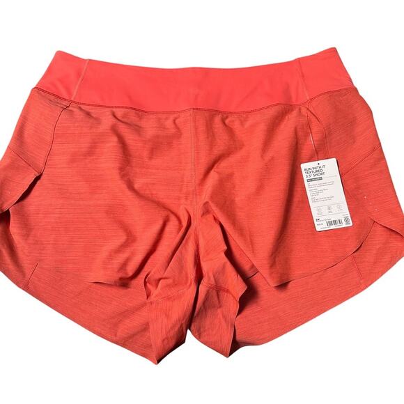 2 Pairs ATHLETA Run With It 3.5” Shorts Size 2X Textured Coral and Gray NWT - Picture 7 of 11